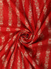 Dark Red Striped Zari Woven Design Banarasi Silk Saree with Zari Border