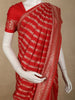 Dark Red Striped Zari Woven Design Banarasi Silk Saree with Zari Border