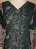 Dark Teal Green Floral Printed Cotton Salwar Suit