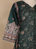 Dark Teal Green Floral Printed Cotton Salwar Suit