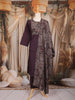 Dark Wine Floral printed Design Cotton Straight Cut Salwar Suit with Dupatta