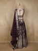 Dark Wine Purple Woven Design Banarasi Silk Lehenga