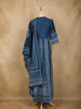 Dark Blue Abstract Designed Cotton Anarkali Salwar Suit - Diadem