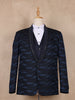 Dark Blue Abstract Designed Men's Suit - Diadem