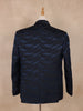 Dark Blue Abstract Designed Men's Suit - Diadem