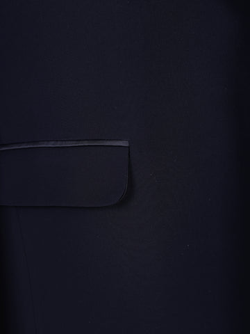 Dark Blue Abstract Designed Men's Suit for Reception - Diadem