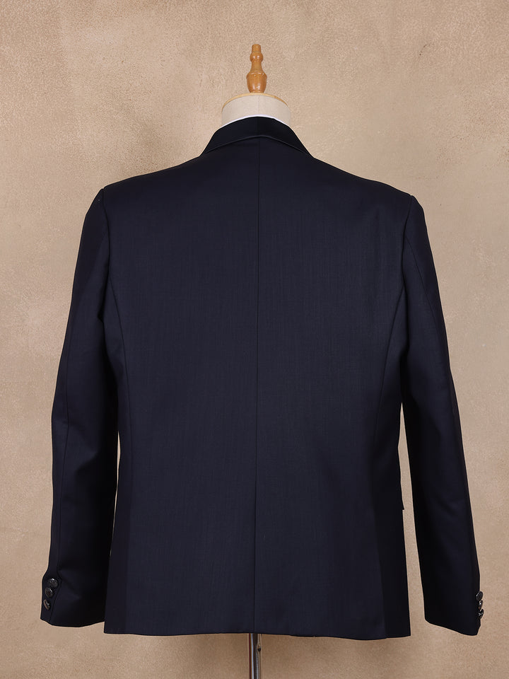 Dark Blue Abstract Designed Men's Suit for Reception - Diadem