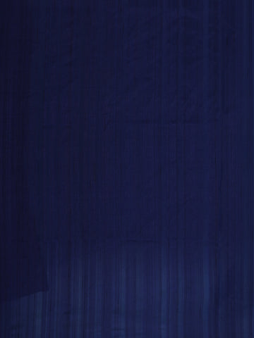 Dark Blue Elephant and Floral Designed Semi Tussar Saree - Diadem