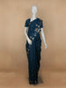 Dark Blue Elephant and Floral Designed Semi Tussar Saree - Diadem