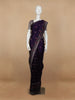 Dark Blue Floral Designed Raw Silk Saree - Diadem