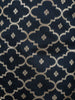 Dark Blue Floral Designed Semi Silk Salwar Suit - Diadem