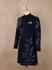 Dark Blue Floral Designed Sherwani Suit