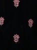 Dark Blue Floral Designed Velvet Salwar Suit - Diadem