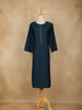 Dark Blue Plain Cotton Rayon Kurti - Diadem
