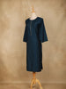 Dark Blue Plain Cotton Rayon Kurti - Diadem