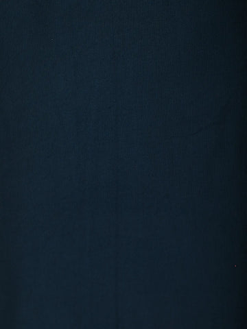 Dark Blue Plain Cotton Rayon Kurti - Diadem