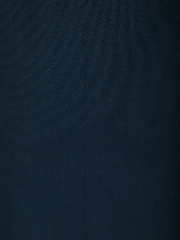 Dark Blue Plain Cotton Rayon Kurti - Diadem