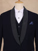 Dark Blue Solid Men's Suit