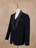 Dark Blue Solid Men's Suit