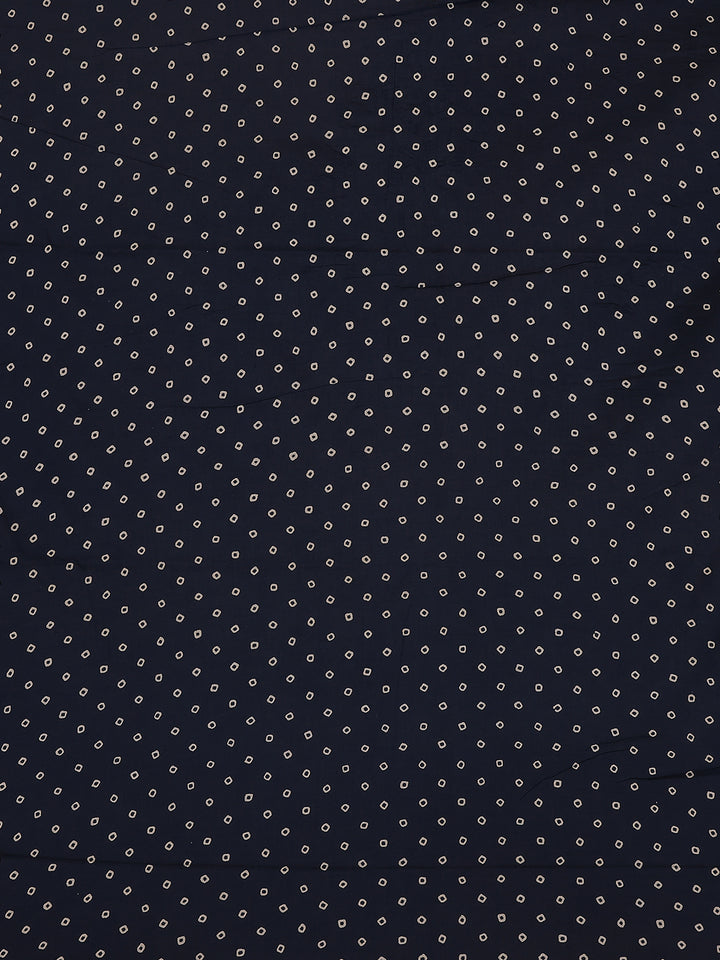 Dark Blue Warli Designed Soft Silk Saree - Diadem