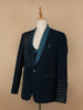 Dark Green Abstract Embroidery Men's Suit - Diadem