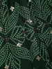 Dark Green Floral Design Bead And Printed Work Georgette Gown - Diadem