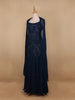 Dark Green Floral Embroidery Georgette Palazzo Salwar Suit - Diadem