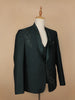 Dark Green Floral Embroidery Men's Suit - Diadem