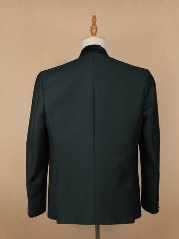 Dark Green Floral Embroidery Men's Suit - Diadem