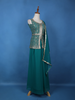 Dark Green Floral Motif Sequins Georgette Palazzo Salwar Suit