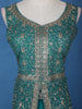 Dark Green Floral Motif Sequins Georgette Palazzo Salwar Suit