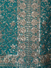 Dark Green Floral Motif Sequins Georgette Palazzo Salwar Suit