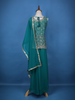 Dark Green Floral Motif Sequins Georgette Palazzo Salwar Suit