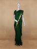 Dark Green Floral Woven Silk saree - Diadem