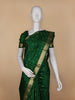 Dark Green Floral Woven Silk saree - Diadem