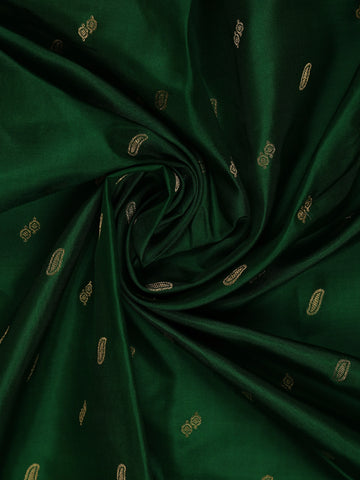 Dark Green Floral Woven Silk saree - Diadem