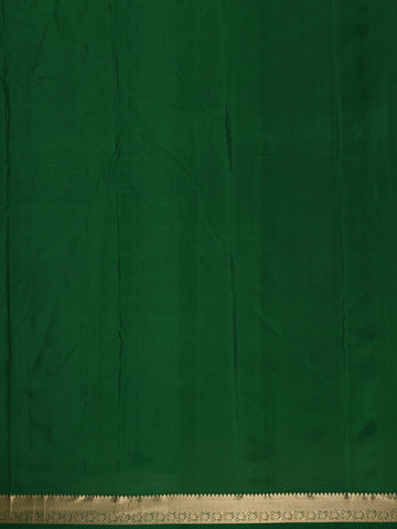 Dark Green Floral Woven Silk saree - Diadem