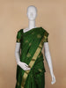 Dark Green Floral Woven Silk saree - Diadem