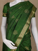 Dark Green Floral Woven Silk saree - Diadem