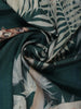 Dark Green Floral and Bird Designed Semi Tussar Saree - Diadem