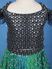 Dark Green Sequins Beaded Net Lehenga Paired with Dupatta