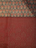 Dark Grey Floral Designed Chanderi Cotton Saree - Diadem
