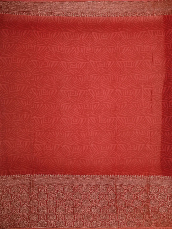 Dark Grey Floral Designed Chanderi Cotton Saree - Diadem