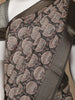 Dark Grey Floral Designed Chanderi Cotton Saree - Diadem