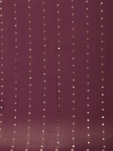 Dark Maroon Floral Printed Cotton Saree - Diadem