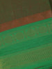 Dark Olive Green Solid Cotton Fancy Saree - Diadem