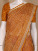 Dark Orange Warli Designed Soft Silk Saree - Diadem
