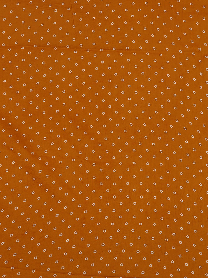 Dark Orange Warli Designed Soft Silk Saree - Diadem