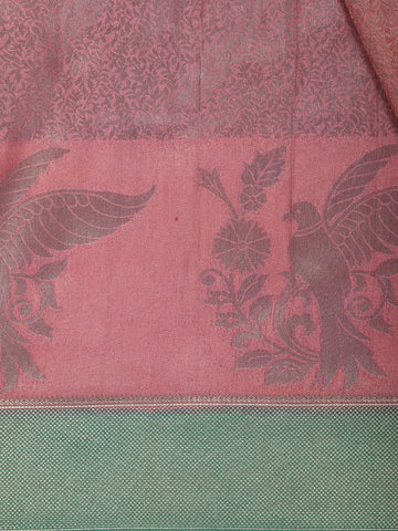 Dark Pink Floral Design Silk Saree - Diadem