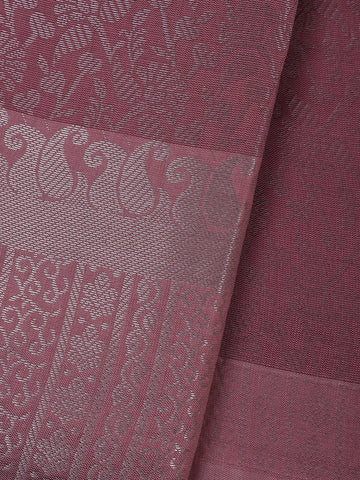 Dark Pink Floral Designed Fancy Art Silk Saree - Diadem